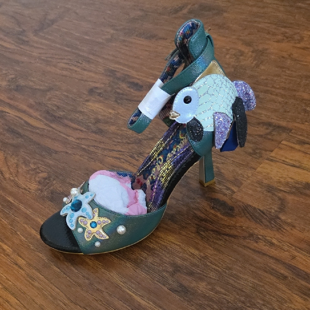 Irregular Choice Green and Blue Fish Heels